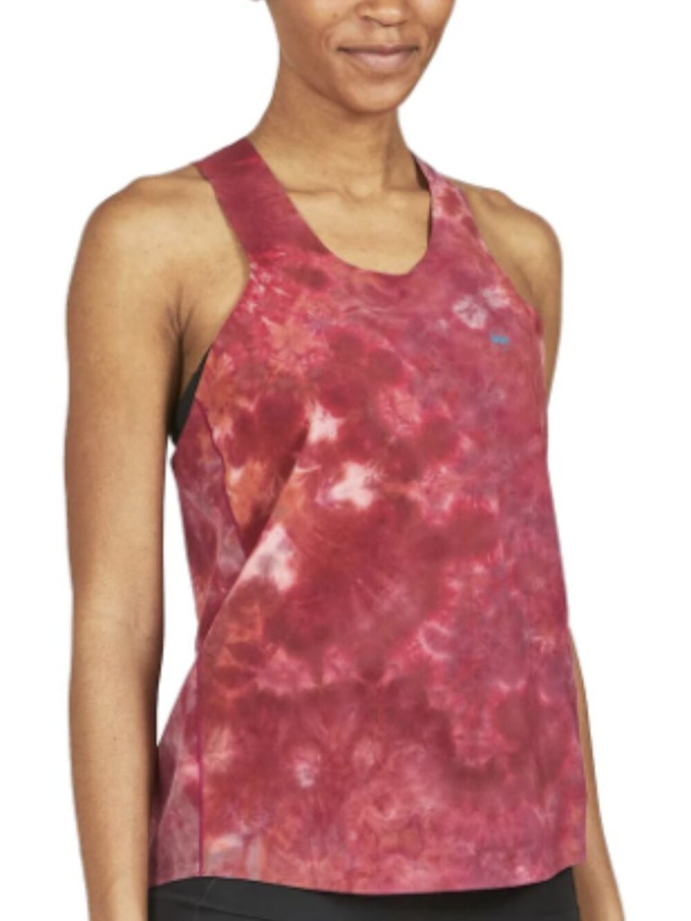 Janji Women's AFO Singlet Tank Top Sleeveless Red Tie Dye Size Medium